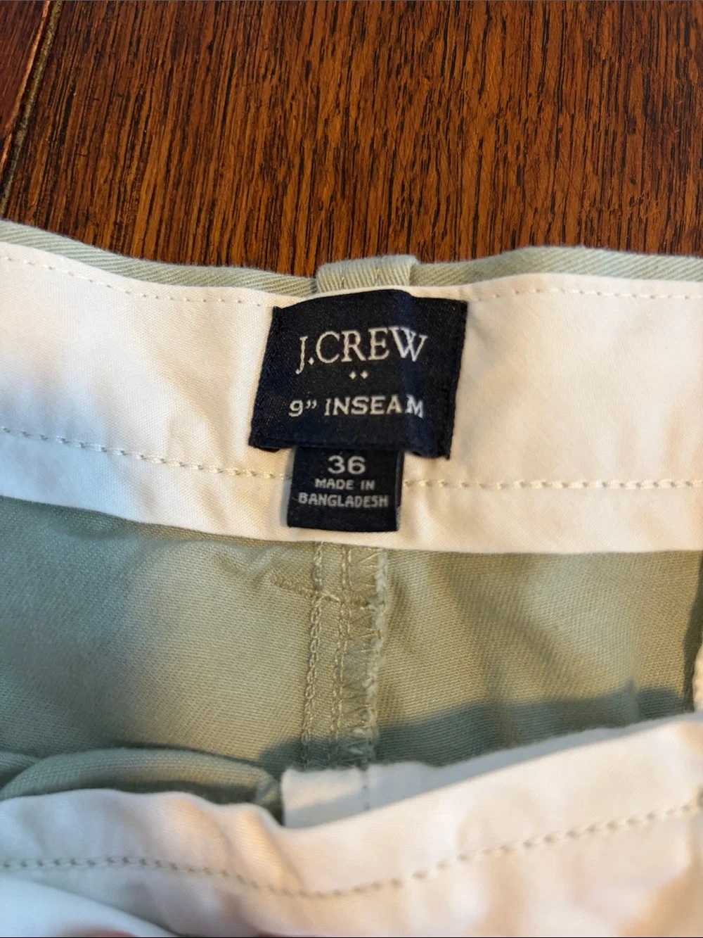J. Crew Men’s Light Sage Green Flat Front Shorts